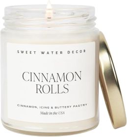 Sweet Water Decor Cinnamon Roll Candle Cinnamon Icing and Buttery Pastry for Home