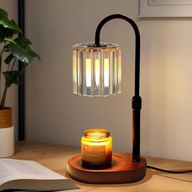 Electric Candle Warmer Lamp Black, Candle Lamp Warmer with Timer, Wax Warmer Lamp for Jar Candles, Adjustable Height Candle Light Warmer with 2 B