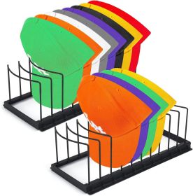 ShineMe Baseball Cap Organizer, 2 Pack Heavy Duty Hat Organizer for Closet, Large Capacity Ball Cap Organizer for Holding Up to 20 Baseball Caps