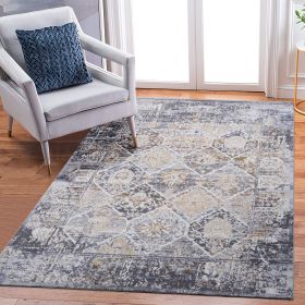 8X10 Multi /Traditional Non-Shedding Living Room Bedroom Dining Home Office Stylish and Stain Resistant Area Rug