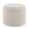 Coates - Round Macrame Pouf - Natural