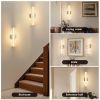 19.7'' Gold Bathroom Wall Sconce Set of 2, Modern Single Sconce Wall Lighting, Upgrated K9 Crystal Bronze Wall Light, Bedroom Vanity Sconce