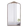 Full Length Gold Arched Mirror 66" x 36" Hanging or Leaning Against Wall, for Living Room, Bedroom or Entry