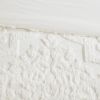 3 Piece Tufted Cotton Chenille Damask Duvet Cover Set