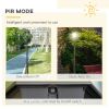 Solar Post Light 94.5" Outdoor Vintage Street Lamp Solar Powered for Garden Pathway Driveway Black