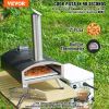 Portable Outdoor Oven, 12-inch Pizza Oven, Pellet & Chips & Charcoal Tri-Fuel, Iron Spray Pizza Grill, Includes Pizza Stone, Waterproof Cover, Shovel