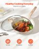 19 Piece Pots and Pans Set Nonstick, Granite Cookware Set, Induction Cookwares, Kitchen RV Cooking Sets with Frying, Sauce, Saute, Tempered Glass Lids