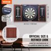 Dartboard and Cabinet Set, Ready-to-Play Bundle Official Size Dartboard Cabinet, Steel Tip Dart Hideaway Cabinet, Features LED Light, Easy Assembly