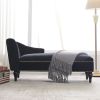 58" Velvet Chaise Lounge; Button Tufted Right Arm Facing Lounge Chair with Nailhead Trim & Solid Wood Legs for Living Room or Office; Sleeper Lounge S