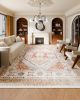 Area Rug, 9 x 12 ft Large Washable Rug, Non-Slip and Tear-Resistant Soft Carpet, Pet & Child Friendly Vintage Area Rugs, Indoor Mat for Bedroom