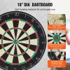 Dartboard and Cabinet Set, Ready-to-Play Bundle Official Size Dartboard Cabinet, Steel Tip Dart Hideaway Cabinet, Features LED Light, Easy Assembly
