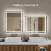 20"*28"LED Bathroom Mirror,Front-Lit and Back-Lit, Stepless Dimmable, 3 Colors CRI90+, Brightness Memory, Shatter-Proof,Anti-fog LED Vanity Mirror