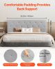 Headboard, Full Size Headboard with Adjustable Height, Comfortable Diamond Tufted for Full Size Bed, W 56.3 x H(35.6-47.4)inches, Ideal for Bedroom