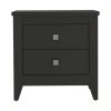 Breeze Four-Legged Modern Bedroom Nightstand, with Two Drawers