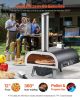 Dual Fuel Pizza Oven Outdoor, 12 in Wood Fire & Propane Gas Pizza Oven, Pellet & Propane Pizza-Maker with Thermometer