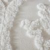 3 Piece Tufted Cotton Chenille Damask Duvet Cover Set