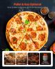 Dual Fuel Pizza Oven Outdoor, 12 in Wood Fire & Propane Gas Pizza Oven, Pellet & Propane Pizza-Maker with Thermometer