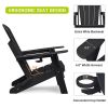Patio Folding Adirondack Chair Weather Resistant, Outdoor HDPE Foldable Lawn Chair