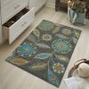 Maples Rugs Reggie Floral Runner Rug Non Slip Hallway Entry Carpet machine washable, suitable for bedroom bathroom and office room Multi, 3'10*2'6