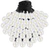 25FT/50FT Options - 1Pc Outdoor Globe String Lights Decorative Patio Lights Ball Fairy String Lamps with 25Pcs Bulbs for Garden Lawn Patio Cafe Party