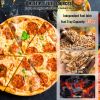 Portable Outdoor Oven, 12-inch Pizza Oven, Pellet & Chips & Charcoal Tri-Fuel, Iron Spray Pizza Grill, Includes Pizza Stone, Waterproof Cover, Shovel