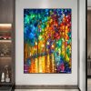 100% Handmade  thick knife landscape modern nordic artwork oil painting for office living room decoration