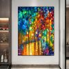 100% Handmade  thick knife landscape modern nordic artwork oil painting for office living room decoration