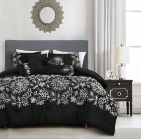 Naarah 7 Pieces Comforter Set (size: king)