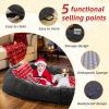 Human Dog Bed, Large Size Fits You and Pets, Washable Faux Fur Dog Bed for People Doze Off, Napping Orthopedic Dog Bed, Present Plump Pillow, Blanket
